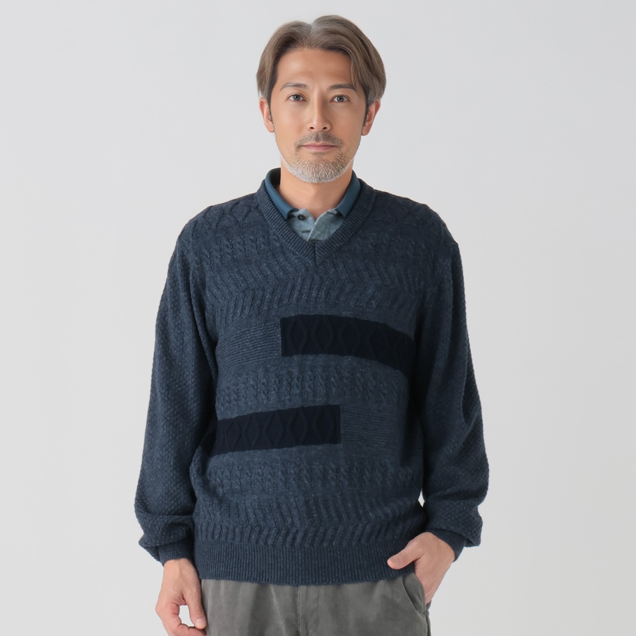 日本製 Vネックセーター メンズ | イオンスタイルオンライン 衣料品