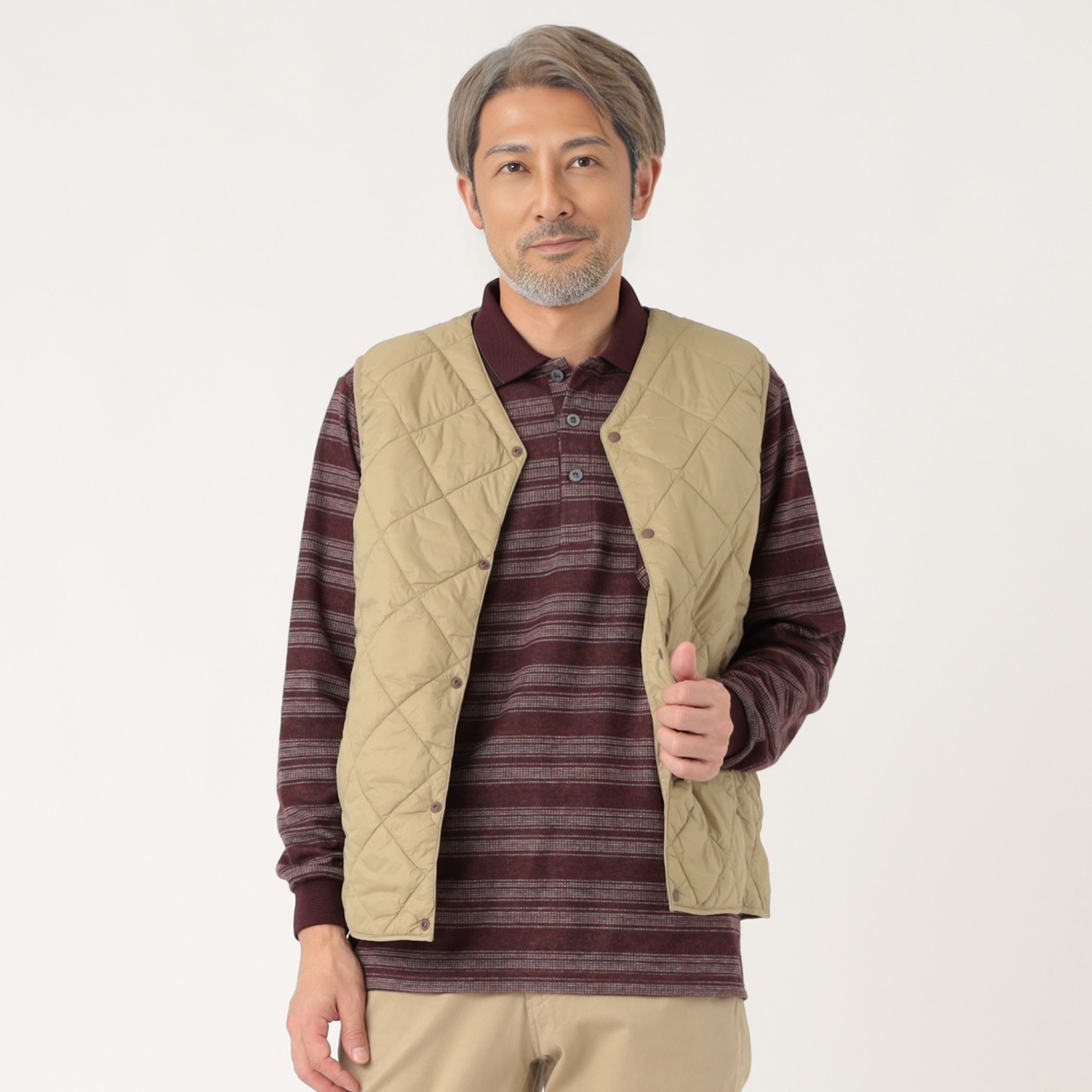 粋楽陽（きらび）ダイヤキルトベスト メンズ | イオンスタイル