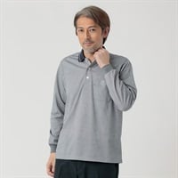 快適設計 日本製夏長袖デザインポロシャツ メンズ 粋楽陽(きらび)(Ａコイアオ-S)