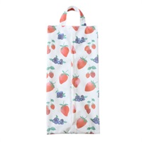 ティッシュボックスカバー ティッシュケース 布製プリント 持ち手付