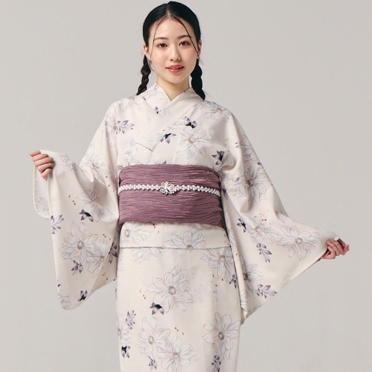 【ポイント20倍対象商品】キャミワンピゆかた 2点セット 一人で着られる セパレートタイプ キャミワンピースはデイリー使いにも(マーガレット-M-L)