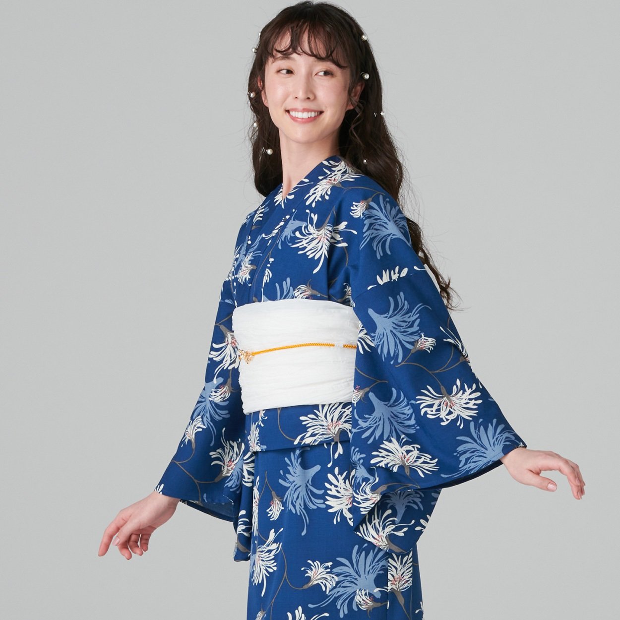 【ポイント20倍対象商品】キャミワンピゆかた 2点セット 一人で着られる セパレートタイプ キャミワンピースはデイリー使いにも(ガーベラ-L-LL)