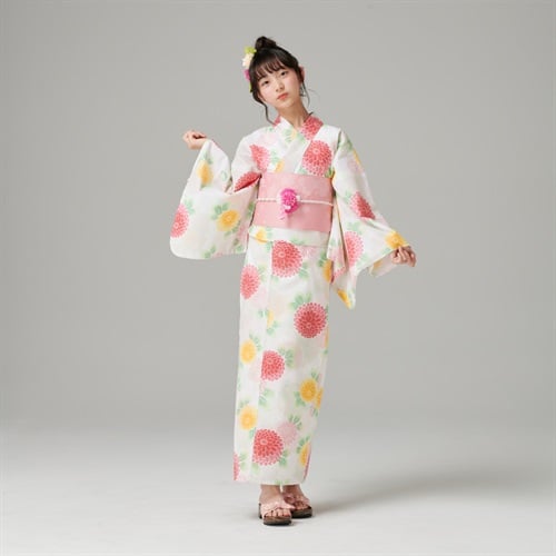 【ポイント20倍対象商品】ゆかた 2点セット(丸菊-160)