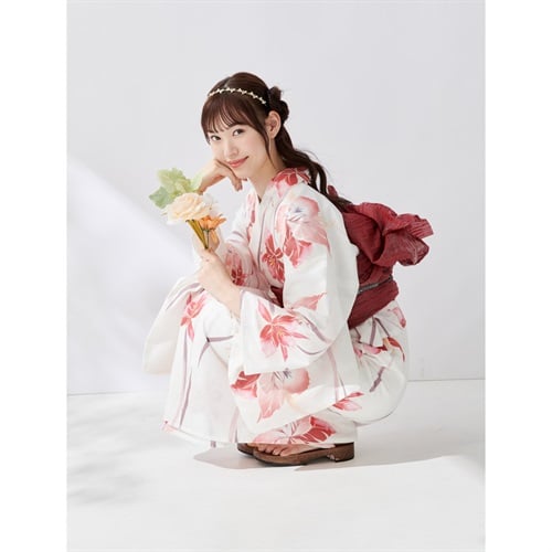 イセカタすかあとゆかた(ゆかた+へこ帯) 2点セット レディス