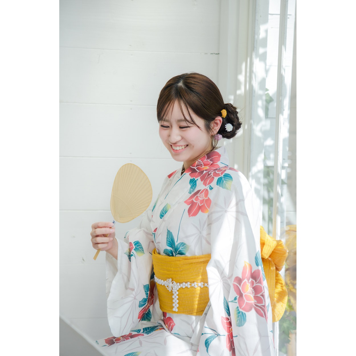 ゆかいさま専用 ニコアンティーク×せきやゆりえ 浴衣3点セット（浴衣・帯・下駄）A