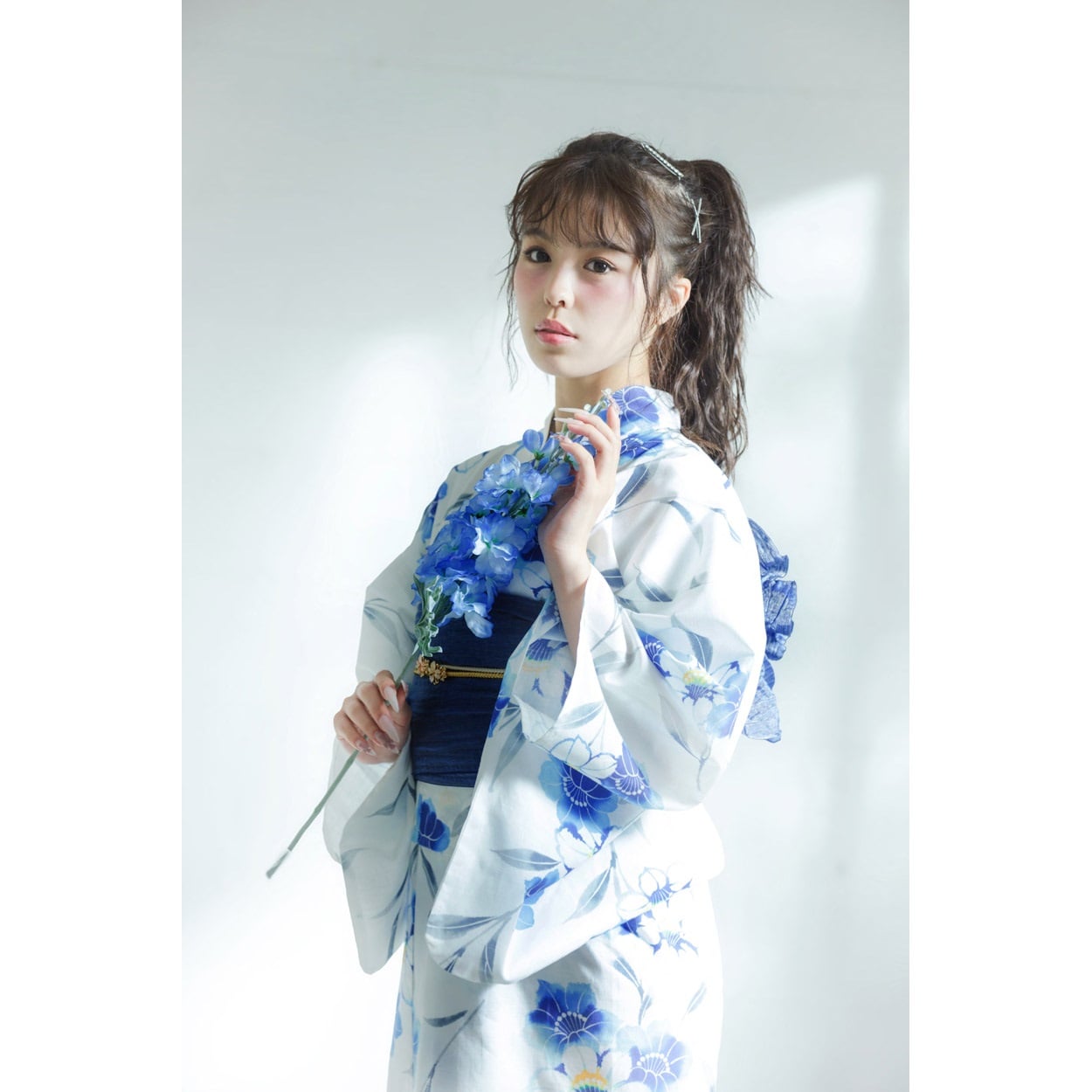 イセカタすかあとゆかた(ゆかた+へこ帯) 2点セット レディス(クレマチス-L-LL)