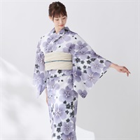 ひんやりゆかた(ゆかた+へこ帯) 2点セット レディス(撫子-フリー)