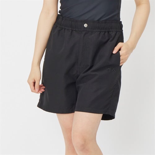 【ポイント20倍対象商品】FILA(フィラ) ピーチショートパンツ 水陸両用 レディス 水着 レディース(クロ-M)