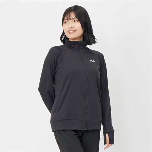 【ポイント20倍対象商品】FILA(フィラ) 冷感メッシュラッシュガード レディス 水陸両用 UVウェア 水着 レディース(クロ-L)