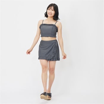 【ポイント20倍対象商品】水着3点セット ビキニ フリル レディス 水着 レディース