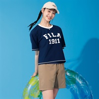 美品＊FILAフィラ＊レースロゴトップスとスリット風スコート上下セットアップL 美品＊FILAフィラ＊レースロゴトップスとスリット風スコート上下