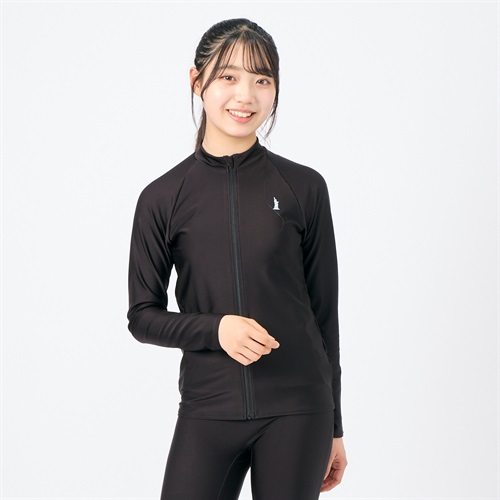 【ポイント20倍対象商品】イーストボーイ EAST BOYスクールラッシュ長袖フルジップ レディス ラッシュガード UVウェア 水着 レディース