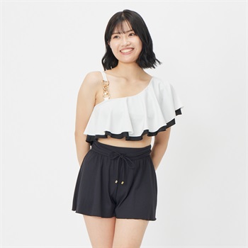 ポイント20倍対象商品】ワンショルビキニリブキュロット付き3点