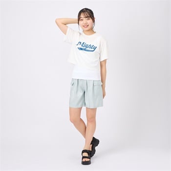 【ポイント20倍対象商品】クロップドTシャツ カーゴパンツ付き４点セット レディス 水着 レディース