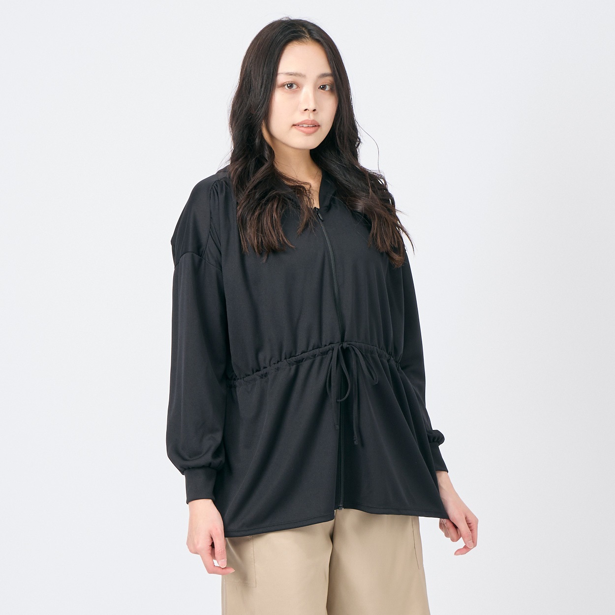 ブラウス シャツ メッシュ風パーカー レディース Tシャツ レディース 長袖 パーカー ブラウス 綿麻風 フード付き