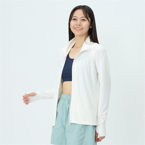 【ポイント20倍対象商品】RSムジスタンドラッシュ 水陸両用 UPF50+ 吸汗速乾 レディス ラッシュガード UVウェア 水着 レディース(シロ-L)