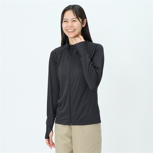 【ポイント20倍対象商品】RSムジスタンドラッシュ 水陸両用 UPF50+ 吸汗速乾 レディス ラッシュガード UVウェア 水着 レディース(クロ-L)