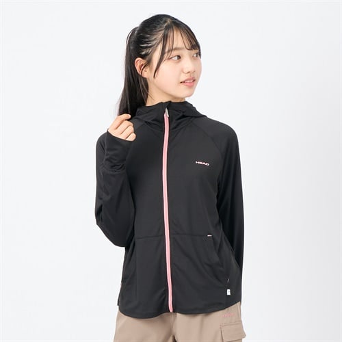 【ポイント20倍対象商品】HEAD(ヘッド) HEADラッシュパーカー レディス ラッシュガード 水着 レディース(クロ-L)