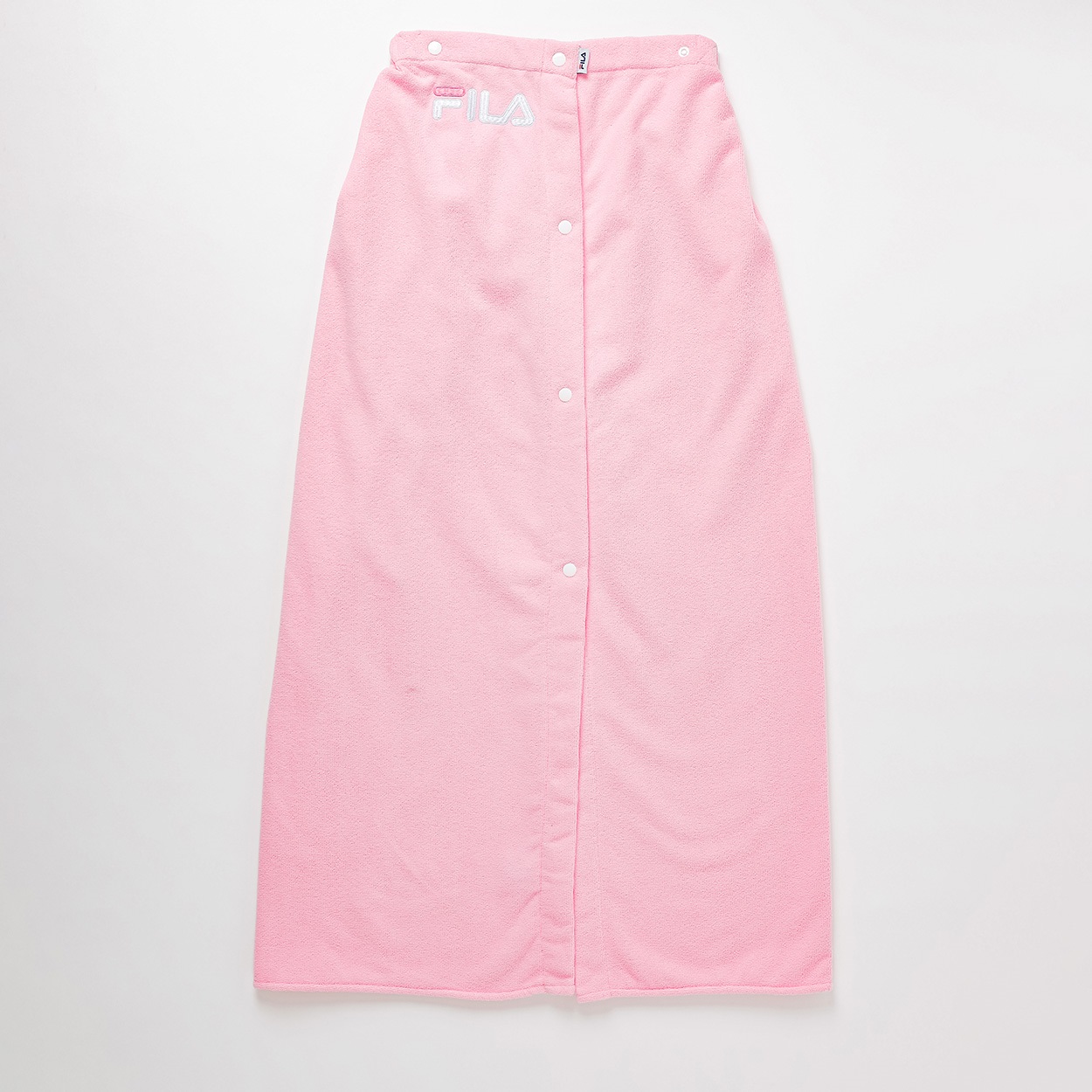 FILA(フィラ) 巻きタオル 100cm丈 無地 刺しゅう ロゴ レディス 424-889B-K(ウスアカ-ﾌﾘｰ)