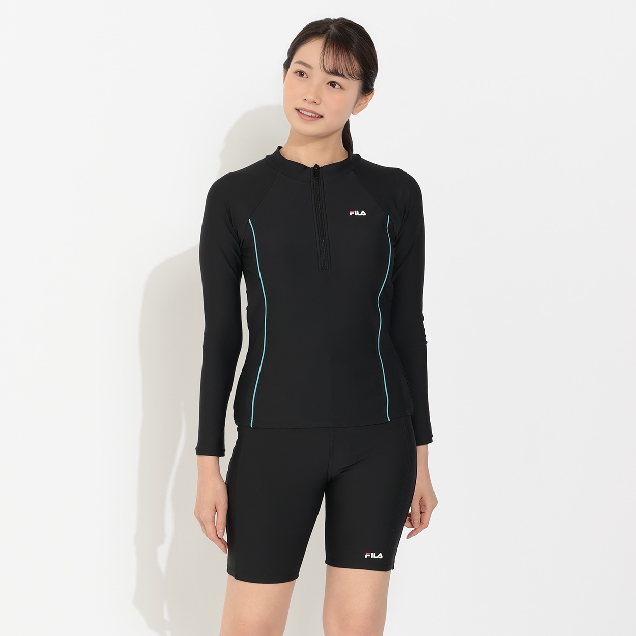 FILA(フィラ) セパレート水着 長袖 ハーフジップ カップ付 レディス