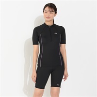 FILA(フィラ) セパレート水着 半袖 ハーフジップ カップ付 レディス FSP-316612(ウスムラサキ-9ｺﾞｳ)
