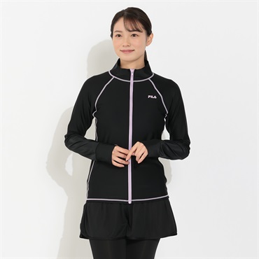 FILA(フィラ) ラッシュガード フルジップ脇メッシュ切替 レディス RS-316-631-K