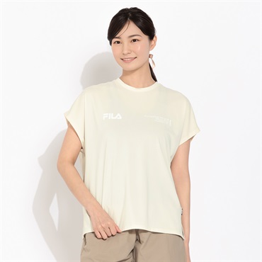 FILA(フィラ) 水陸両用半袖Tシャツ 強力接触冷感 スーパーナイロンクール レディス 325-677-K(キナリ-M)