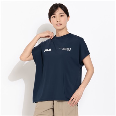 FILA(フィラ) 水陸両用半袖Tシャツ 強力接触冷感 スーパーナイロンクール レディス 325-677-K(コイアオ-M)
