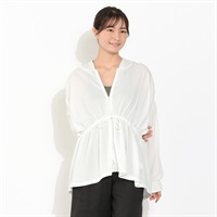 ラッシュガードパーカー ウエスト部ドロスト紐付 Beach Dream レディス UV-211535-K(シロ-M)