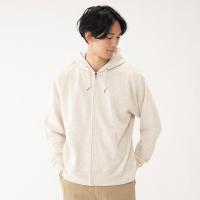 コットン100％裏毛フルジップパーカ メンズ