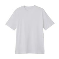 TVC シルキーコットン スムース半袖Tシャツ メンズ(ホワイト-S)