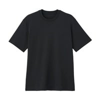 TVC シルキーコットン スムース半袖Tシャツ メンズ(ブラック-S)