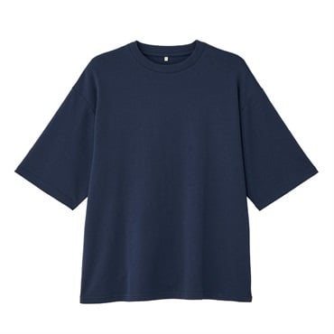 TVC 【ピースフィットクール】 遮熱スムース無地五分袖Tシャツ メンズ(ネイビー-S)