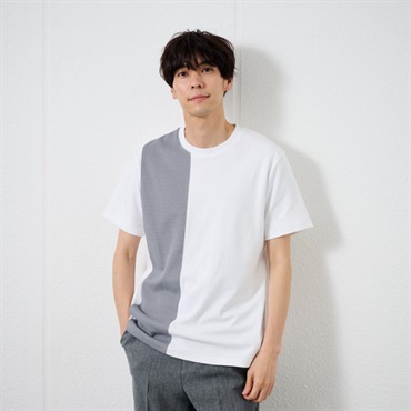 TVC 【ピースフィットクール】遮熱切替クルーネック半袖Tシャツ メンズ(ホワイト-XL)
