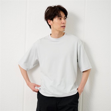 TVC 【ピースフィットクール】 遮熱ダブルフェイス5分袖Tシャツ メンズ(グレー-M)