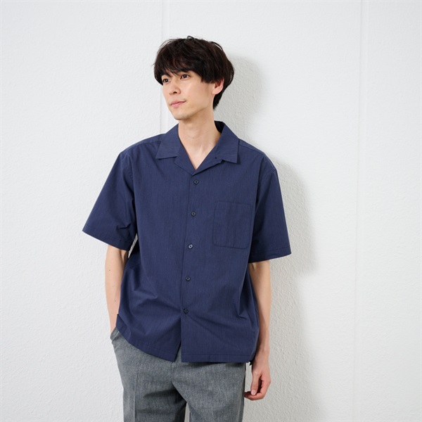 Bshop｜ORCIVAL | コットンポプリン オープンカラー半袖シャツ