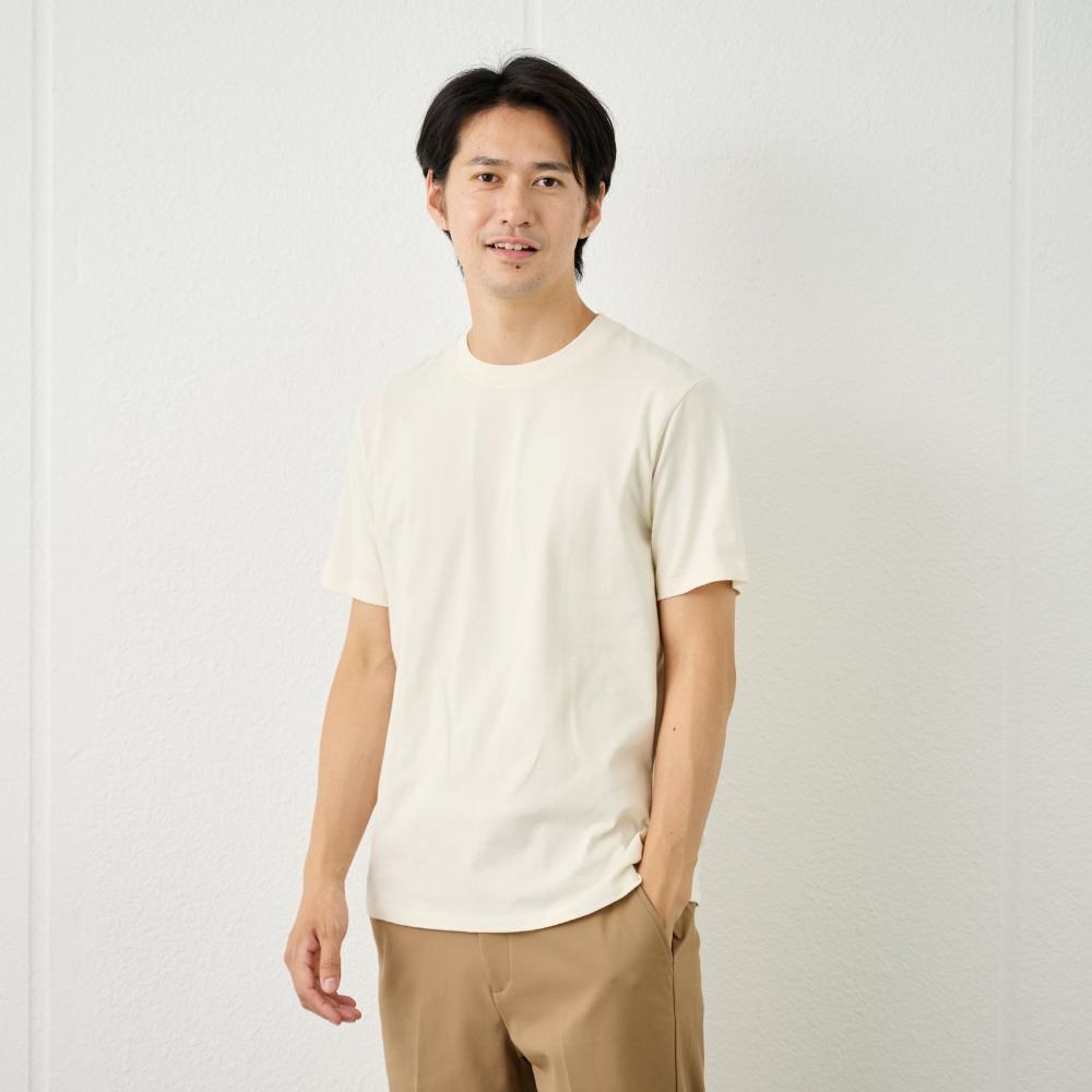 TVC メンズ コットン１００クルーネック半袖Tシャツ メンズ(Ａシロ-M)