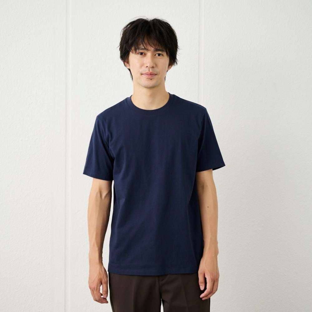 TVC メンズ コットン１００クルーネック半袖Tシャツ メンズ(コイアオ-L)