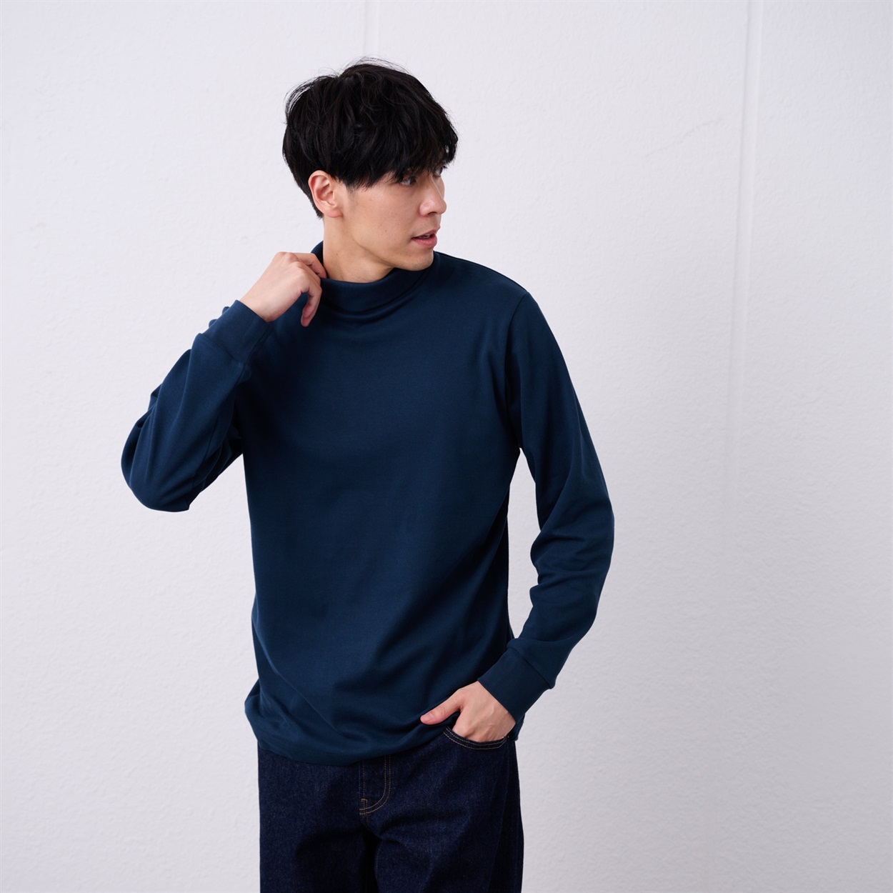 Y's for men タートルネックセーター 青 Y's for men タートルネックセーター 青