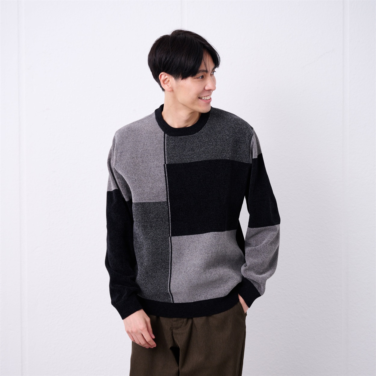 TVC(ティーヴィシー) ハイゲージモール ブロックチェックプルオーバー