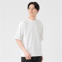 TVC(ティーヴィシー) ピースフィットクール遮熱スムース無地五分袖Tシャツ メンズ(シロ-S)