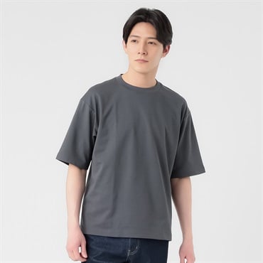 TVC(ティーヴィシー) ピースフィットクール遮熱スムース無地五分袖Tシャツ メンズ(チャコ－ルグレ－-XS)