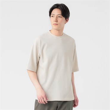 TVC(ティーヴィシー) ワッフルクルー五分袖Tシャツ メンズ(ウスチャ-S)