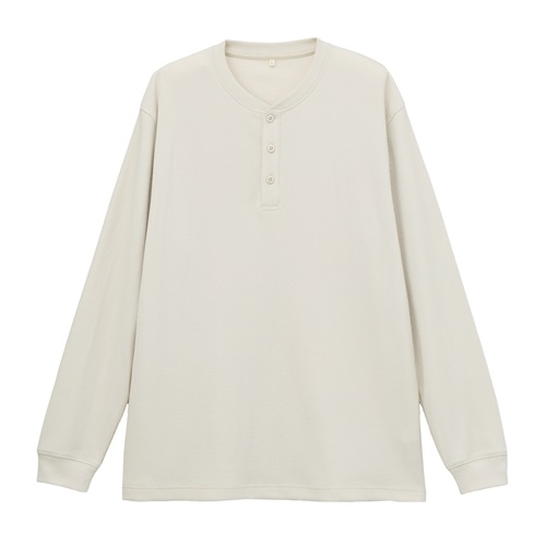 TVC(ティーヴィシー) ワッフル ヘンリーネック長袖Ｔシャツ メンズ(ウスチャ-S)