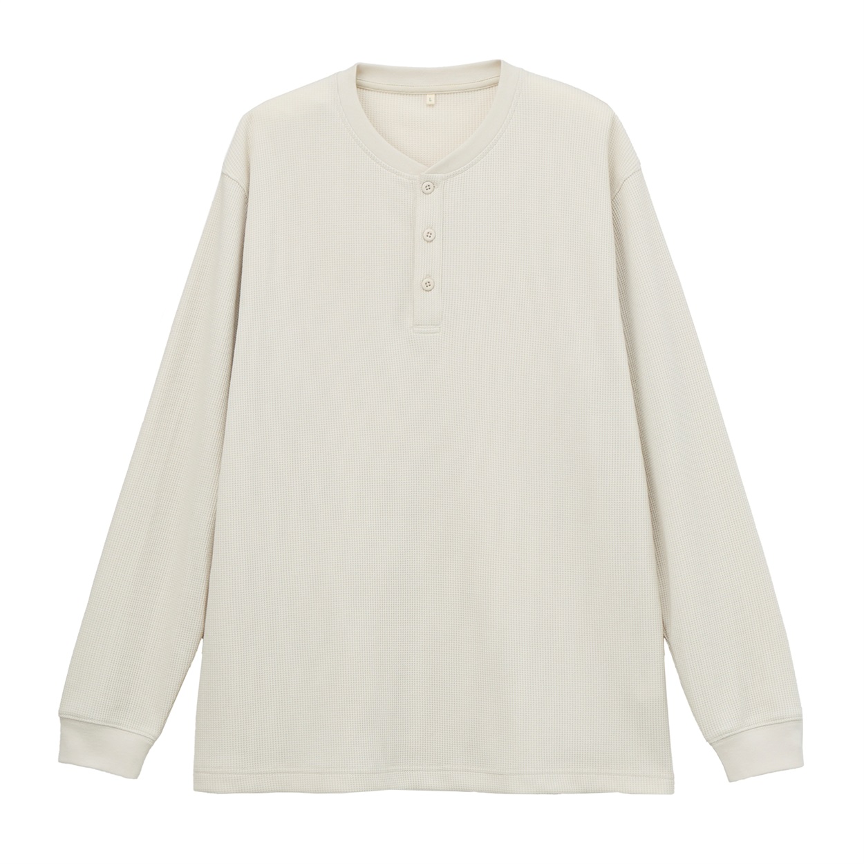 TVC(ティーヴィシー) ワッフル ヘンリーネック長袖Ｔシャツ メンズ(ウスチャ-L)