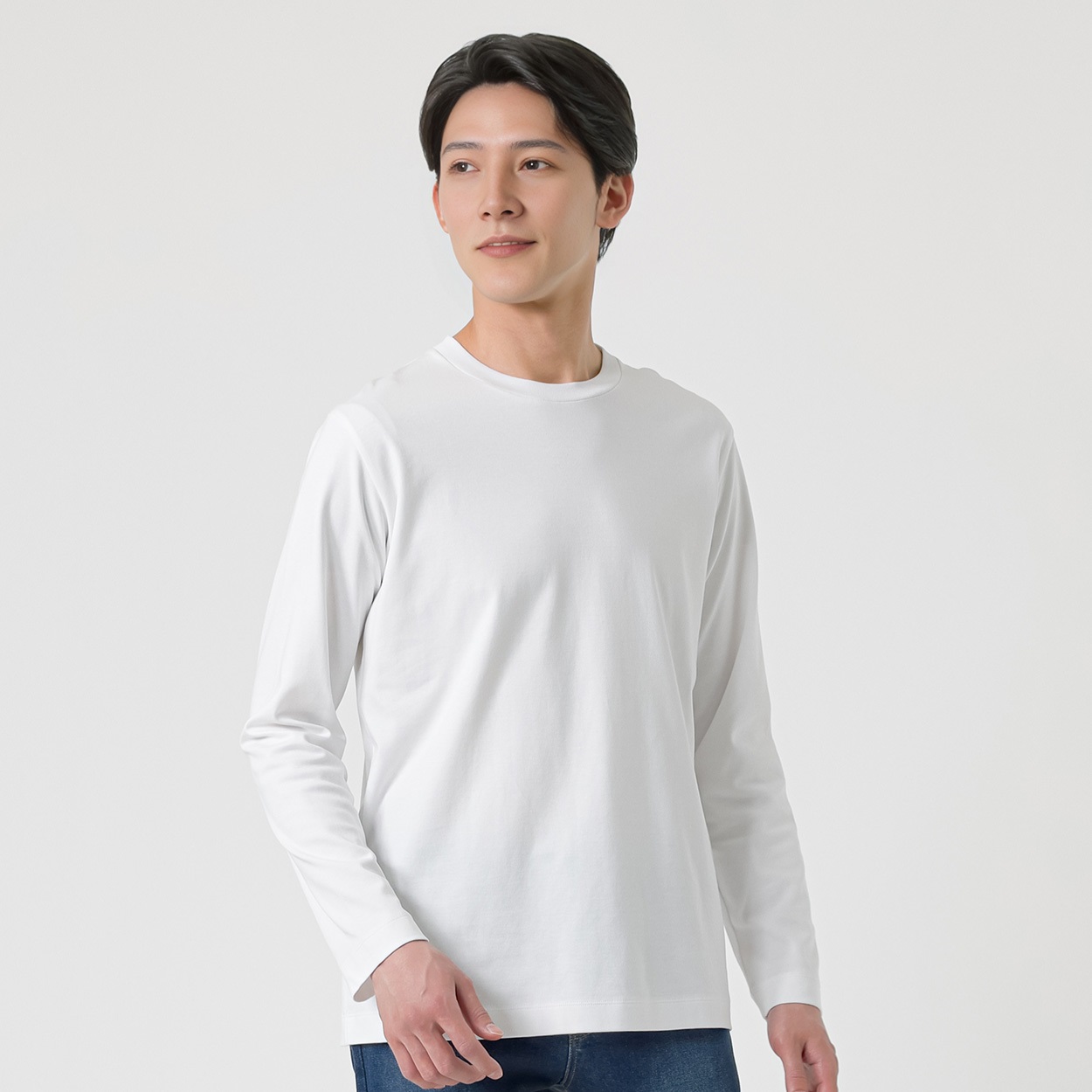 TVC(ティーヴィシー) シルキーコットン スムース長袖Tシャツ メンズ 