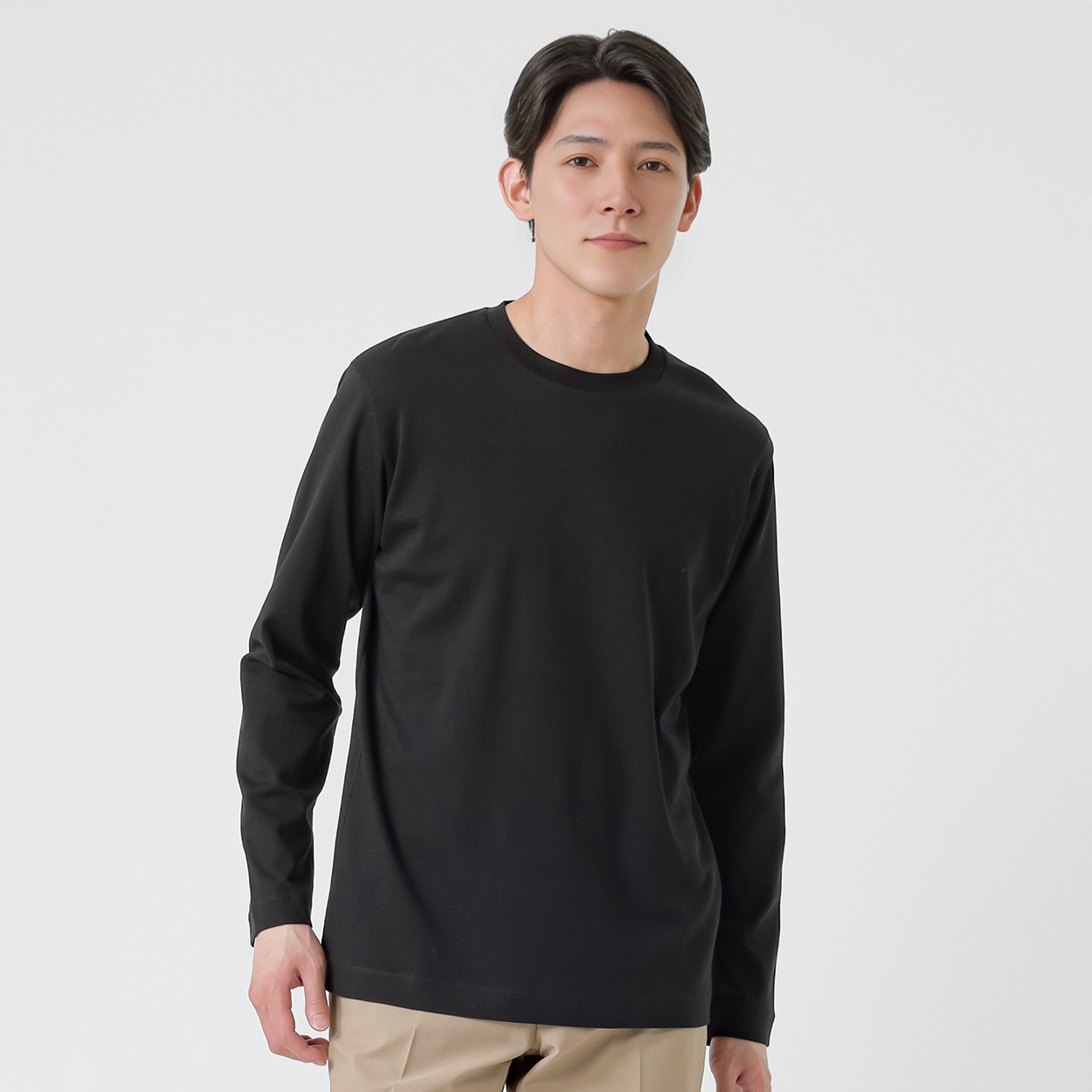 TVC(ティーヴィシー) シルキーコットン スムース長袖Tシャツ メンズ
