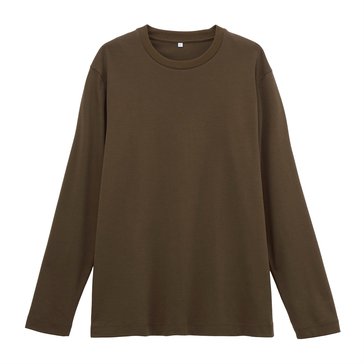 TVC(ティーヴィシー) シルキーコットン スムース長袖Tシャツ メンズ(チャ-XL)