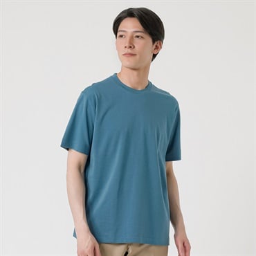 TVC(ティーヴィシー) シルキーコットンスムース半袖Tシャツ メンズ(アオ-XS)