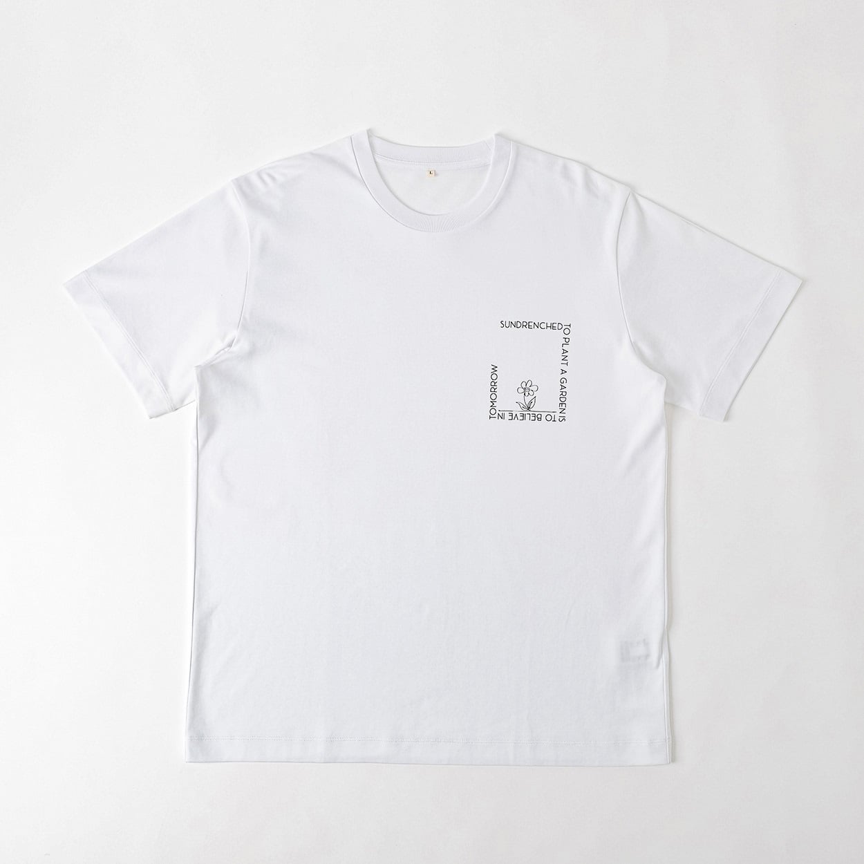 TVC(ティーヴィシー) シルキーコットンスムースプリント半袖Tシャツ メンズ(シロ（花）-S)